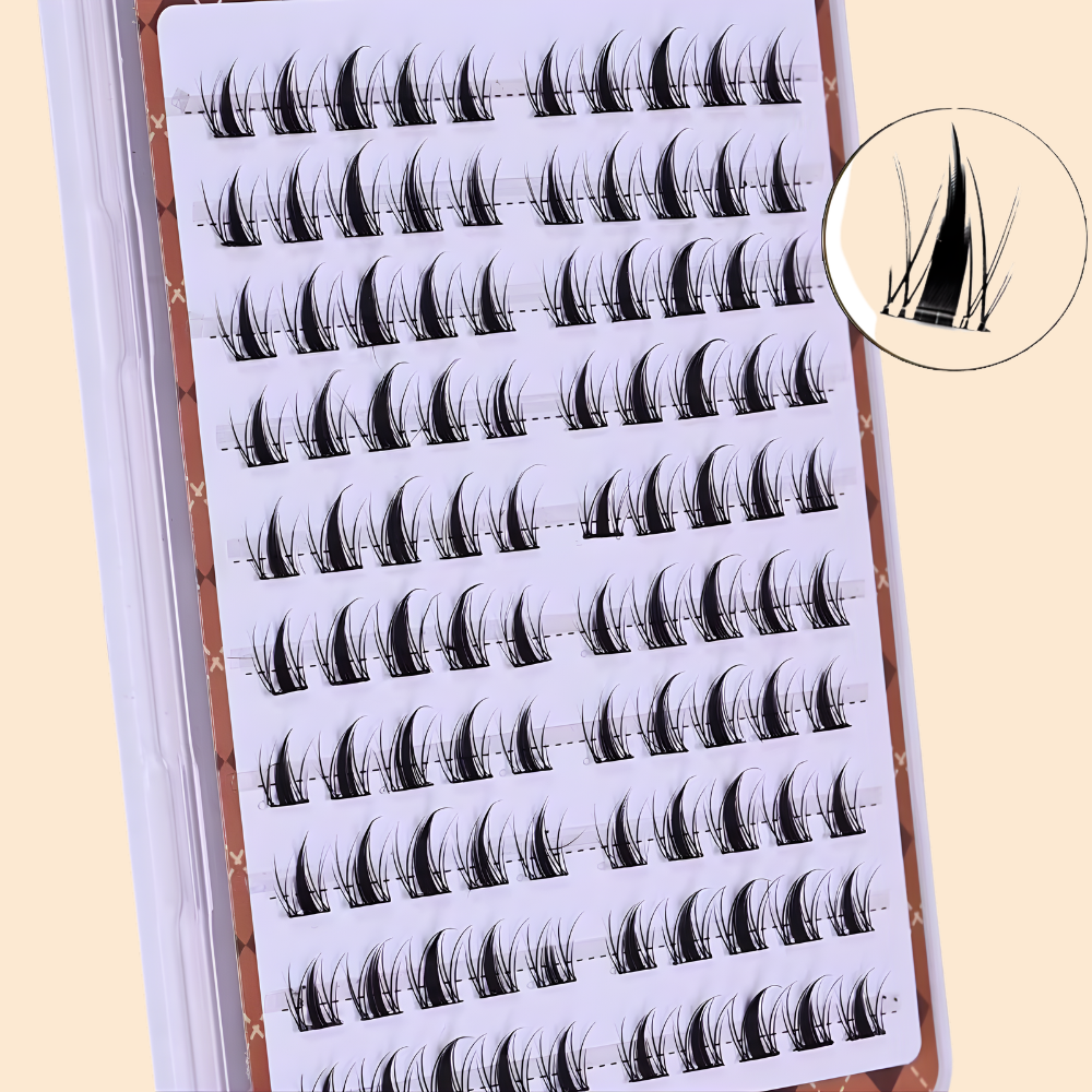 DIY self-adhesive cluster lashes – Natural Style (10 rows)
